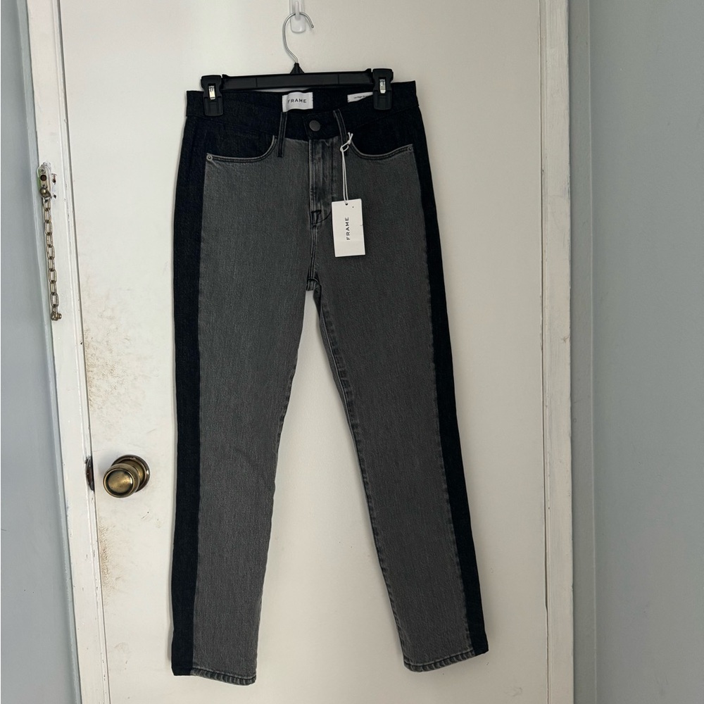 NWT Frame Black and Gray Jeans